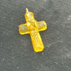 Amber Cross Pendant